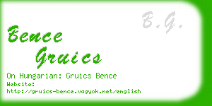 bence gruics business card